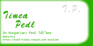 timea pedl business card